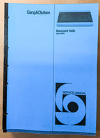 B&O Bang Olufsen Beocord 1600 Cassette Service Manual *Original* #2