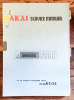 Akai UC-S5 Tuner Service Manual *Original*