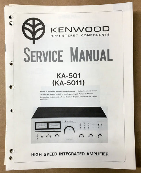 Kenwood KA-501 Amplifier Service Manual *Original*