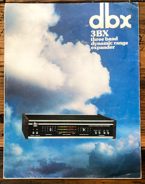 DBX Model 3BX Dynamic Expander Fold Out Brochure *Original*