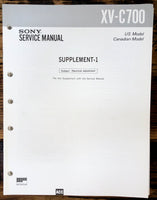 Sony XV-C700 Video Corrector Supp. Service Manual *Original* #1