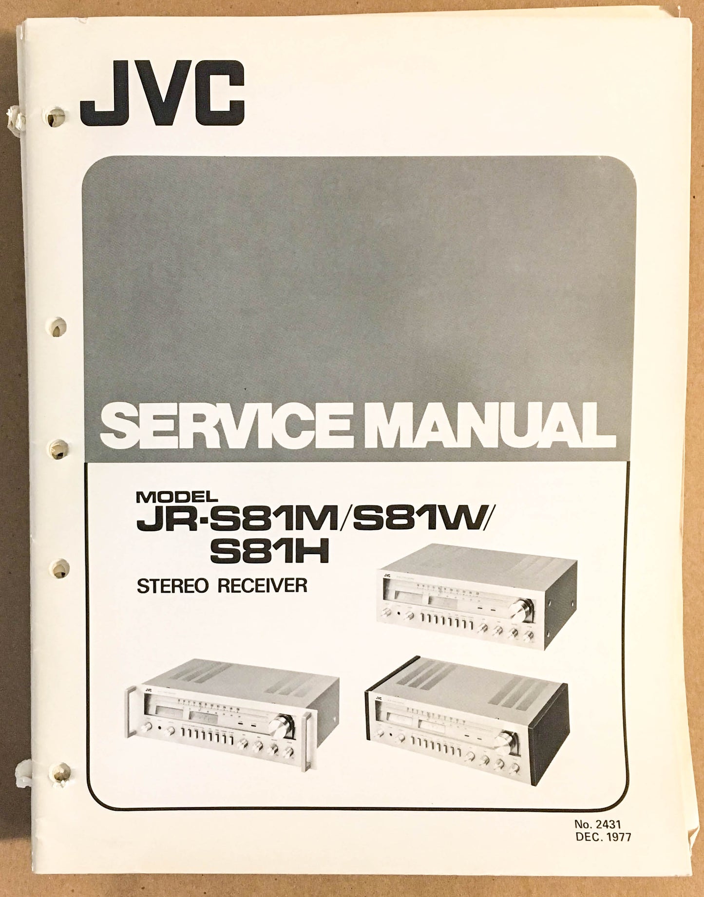 JVC JR-S81 Receiver  Service Manual *Original*