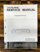 Alpine Model 3548 Power Amplifier  Service Manual *Original*