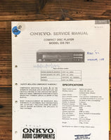 Onkyo DX-701 CD Player  Service Manual *Original*