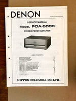 Denon POA-5000 Amplifier  Service Manual *Original*