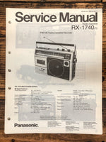 Panasonic RX-1740 Radio / Boombox  Service Manual *Original*