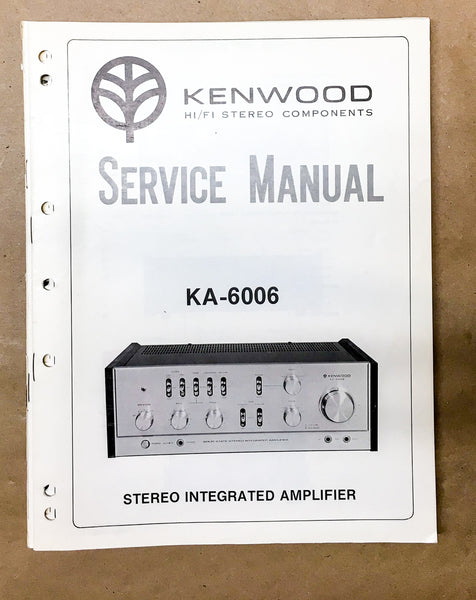 Kenwood KA-6006 Integrated Amplifier Service Manual *Original*