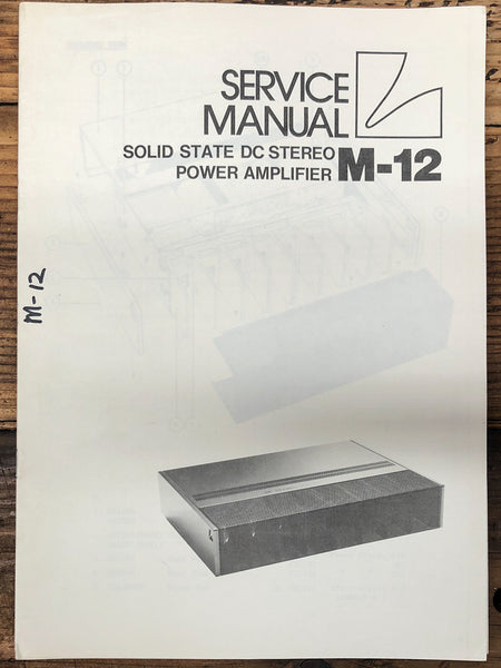 Luxman M-12 Amplifier  Service Manual *Original*