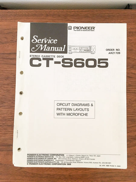 Pioneer CT-S605 Cassette Service Manual *Original*