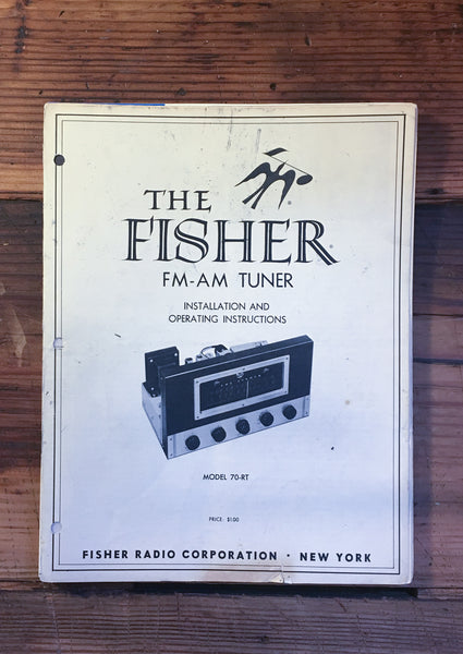 Fisher Model 70-RT Tuner / Receiver Owner / User Manual *Original*