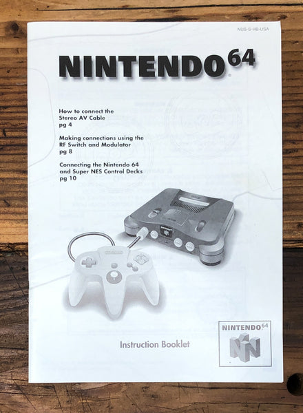 Nintendo 64 Video Console  Owners / User Manual *Original*