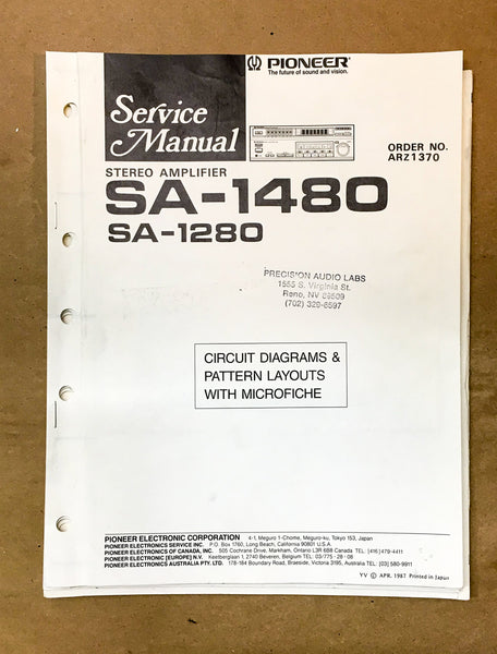 Pioneer SA-1480 SA-1280 Amplifier Service Manual *Original*