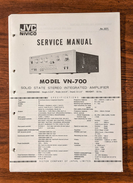 JVC VN-700 Amplifier Service Manual *Original*