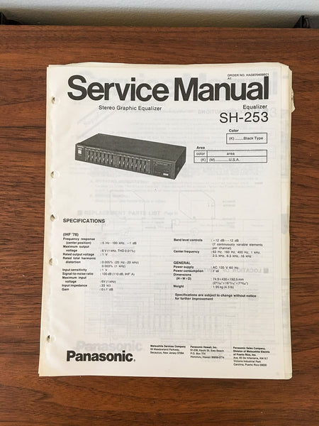 Panasonic SH-253 Equalizer Service Manual *Original*