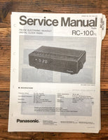 Panasonic RC-100 Radio  Service Manual *Original*