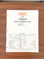 Superscope / Marantz C-104 Cassette Service Manual *Original* Addendum