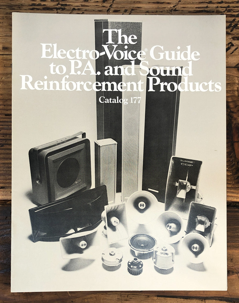 EV / ElectroVoice P.A. & Sound Reinforcement Catalog 177 15 pg