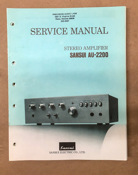 Sansui AU-2200 Amplifier Service Manual *Original*