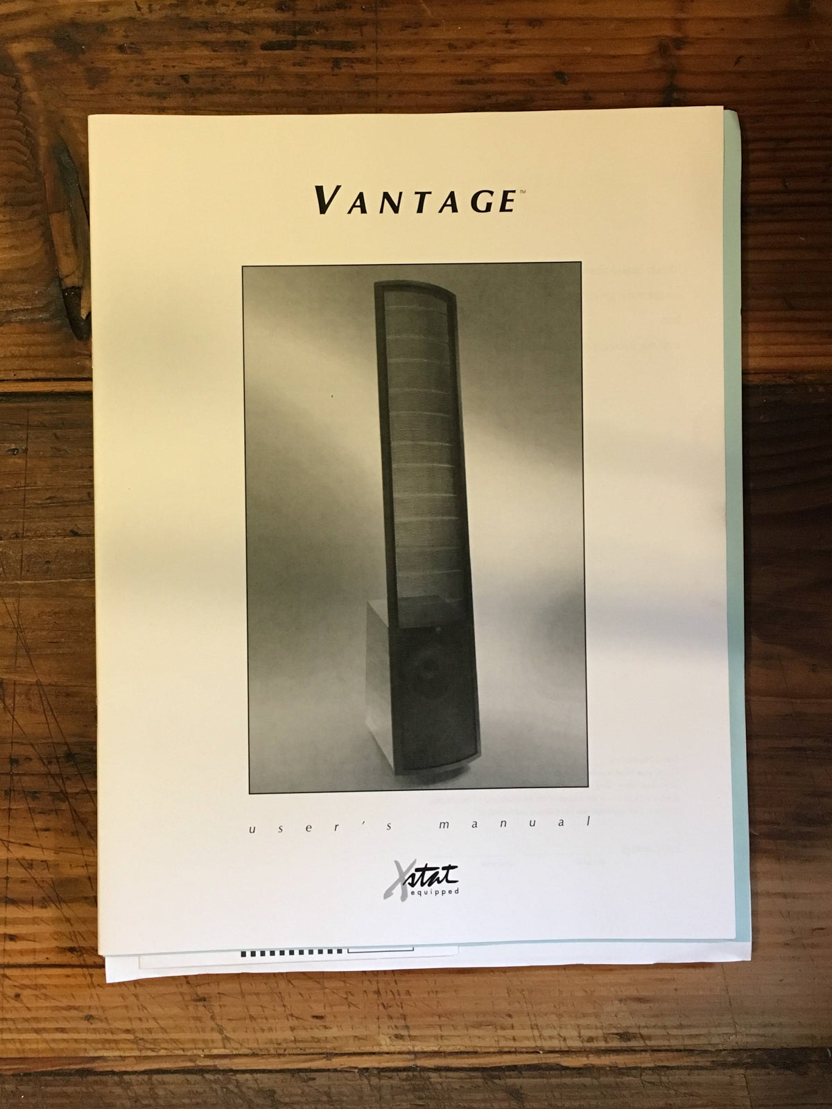 Martin Logan Vantage Speaker Owners / Operating Manual *Original*