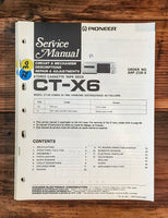 Pioneer CT-X6 Cassette  Service Manual *Original*