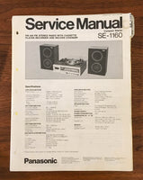 Panasonic SE-1160 STEREO SYSTEM Service Manual *Original*