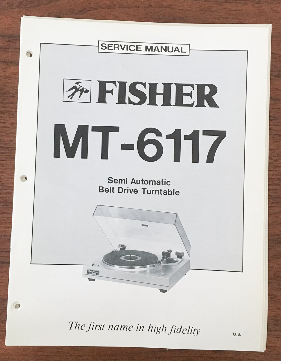 Fisher MT-6117 Record Player / Turntable Service Manual *Original*
