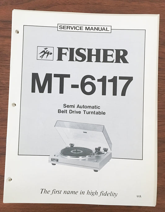 Fisher MT-6117 Record Player / Turntable Service Manual *Original*