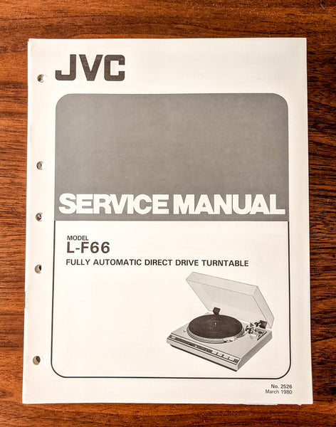 JVC L-F66 Record Player / Turntable Service Manual *Original*