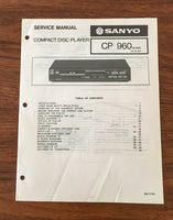 Sanyo CP 960 CD PLAYER Service Manual *Original*