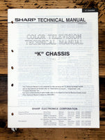 Sharp K Chassis 20KV565 TV / Television Service Manual *Original*