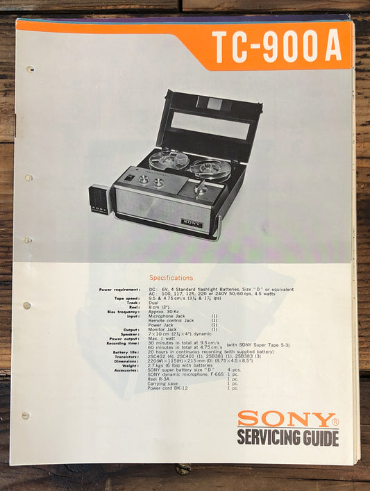 Pioneer TC-900A Tape Player  Service Manual *Original*