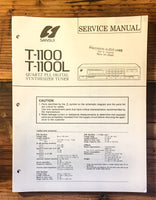 Sansui T-1100 T-1100L Tuner Service Manual *Original*