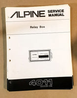 Alpine Model 4011 Relay Box Service Manual *Original*