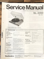 Technics SL-3350 Record Player / Turntable  Service Manual *Original*