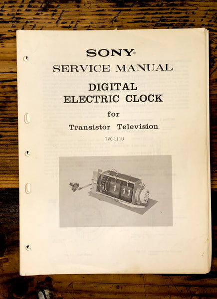 Sony Digital Electric Clock for TVTVC-111U   Service Manual *Original*