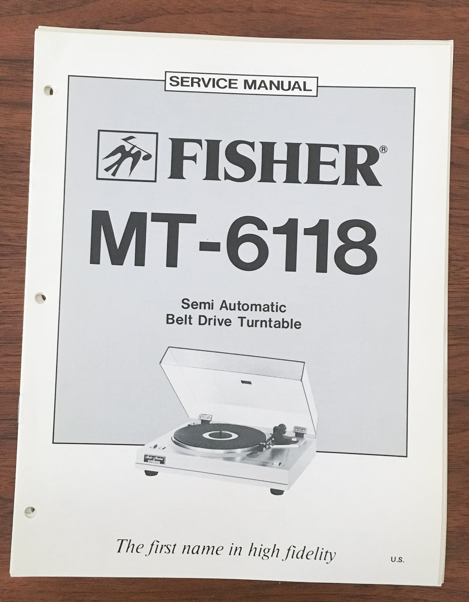 Fisher MT-6118 Record Player / Turntable Service Manual *Original*