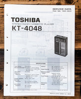 Toshiba KT-4048 Cassette Player Service Manual *Original*