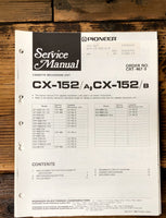 Pioneer CX-152 A B Cassette Mechanism  Service Manual *Original* #2