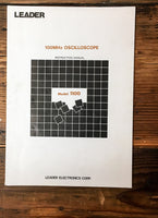 Leader Model 1100 Oscilloscope User / Owners Manual *Original*