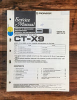 Pioneer CT-X9 Cassette  Service Manual *Original*