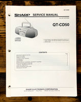 Sharp QT-CD50 Radio Service Manual *Original*