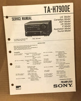 Sony TA-H7900E Preamp / Preamplifier Service Manual *Original*