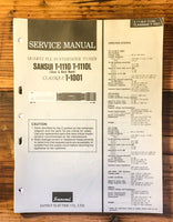 Sansui T-1110 T-1001 Tuner Service Manual *Original*