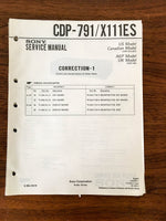 Sony CDP-790  Service Manual *Original*