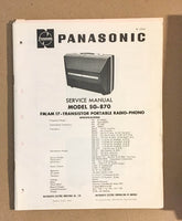 Panasonic SG-870 Radio / Record Player   Service Manual *Original*