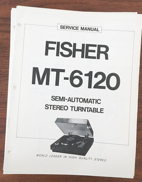 Fisher MT-6120 Record Player / Turntable Service Manual *Original*