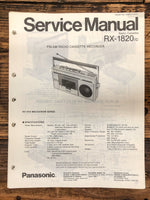 Panasonic RX-1820 Radio / Boombox  Service Manual *Original*