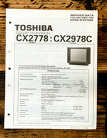 Toshiba CX2778 CX2978C TV Television Service Manual *Original*