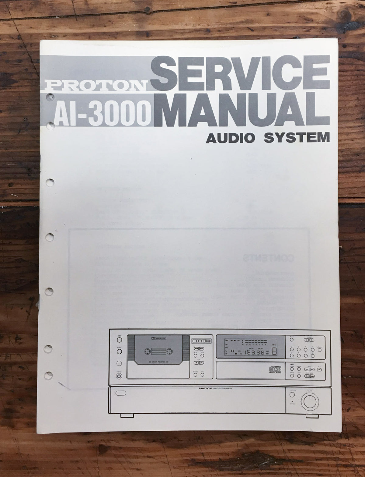 Proton AI-3000 Stereo  Service Manual *Original*