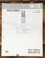 Sony RM-718 Remote Control  Service Manual *Original*